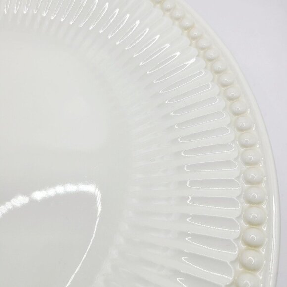 Lenox Butler's Pantry 11-3/8" Dinner Plate Cream with Ribbed & Beaded Rim Mint - Picture 2 of 9